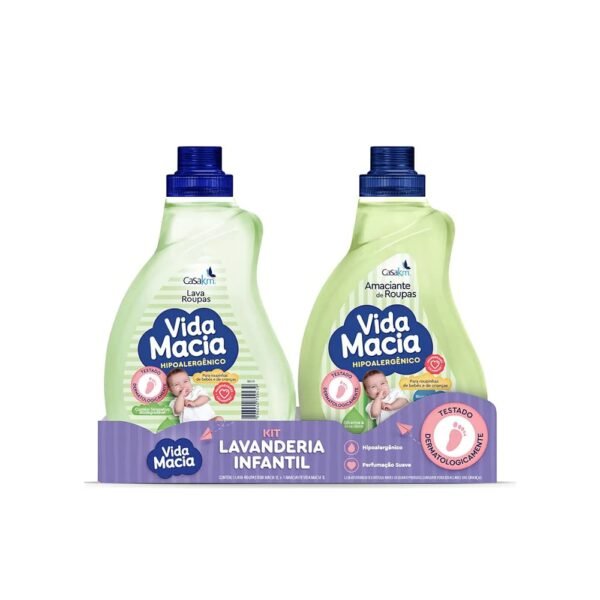 Kit Vida Macia Lava Roupas E Amaciante 1L