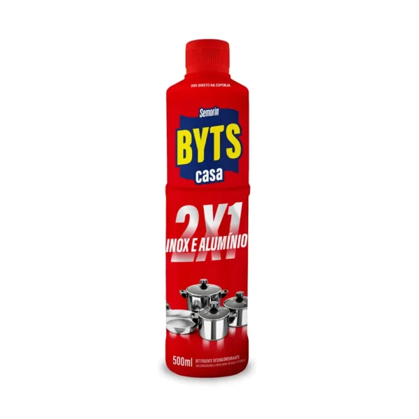 Limpa Inox e Alumínio 2×1 BYTS 500ml