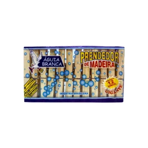 Prendedor Madeira Gigante 12 unidades Águia Branca