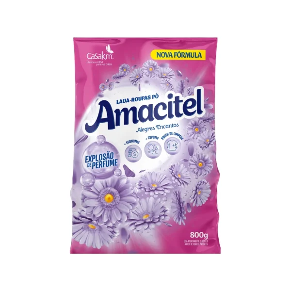 Lava Roupas Pó Alegres Encantos Amacitel 800G
