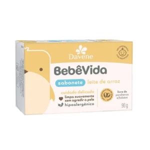 Sabonete Vegetal em Barra Leite de Arroz Bebê Vida 90g