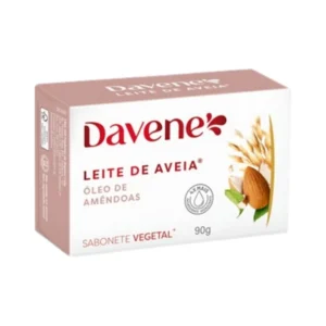 Sabonete Vegetal em Barra Leite de Aveia  Óleo de amêndoas 90g Davene